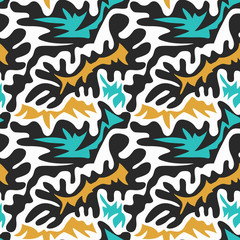 colored abstract seamless pattern in graffiti style quality vector illustration for your design