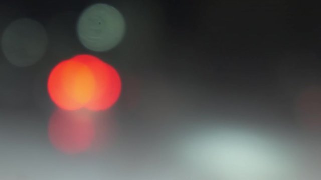 Abstract blurry bokeh spots in motion