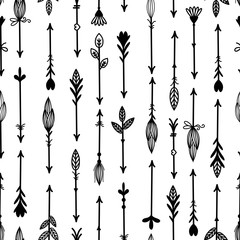 Rustic arrow seamless beautiful pattern vector