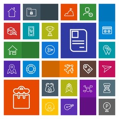 Modern, simple, colorful vector icon set with nurse, map, id, personal, home, nature, location, identity, architecture, wild, web, phone, communication, house, care, aircraft, travel, statistic icons