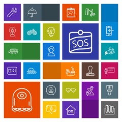 Modern, simple, colorful vector icon set with medical, bus, sun, medicine, alien, equipment, research, transport, sunglasses, money, label, wrench, laboratory, fashion, security, female, finance icons