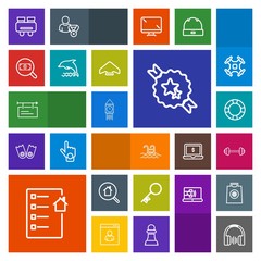 Modern, simple, colorful vector icon set with music, ring, sign, watch, poster, web, contract, exercise, sport, online, decorative, gym, vision, workout, summer, water, search, estate, big, ben icons