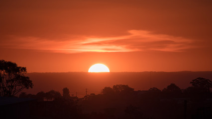 Fototapeta na wymiar zoomed in Sunset
