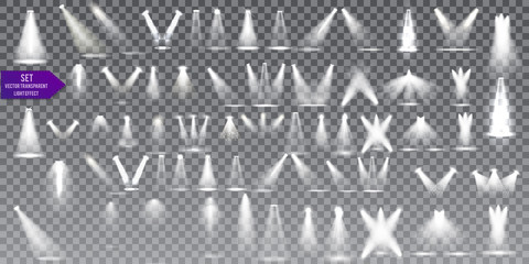 Set Scene illumination , special light effects isolated on transparent background.