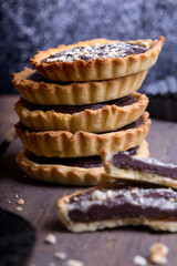 tartlets with salted caramel and chocolate