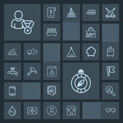 Modern, simple, dark vector icon set with nation, web, business, construction, online, equipment, water, flag, leather, glasses, account, internet, shovel, mobile, security, compass, style, east icons
