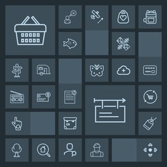 Modern, simple, dark vector icon set with trolley, market, gesture, real, hand, paper, store, arrow, global, sale, basket, pretty, communication, environment, sign, phone, poster, estate, tree icons