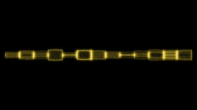 Yellow equalizer effect in a dark background