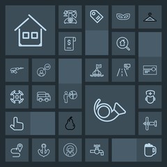 Modern, simple, dark vector icon set with road, building, route, bathroom, military, navigation, surgeon, real, sink, architecture, trumpet, fresh, click, presentation, drink, plane, medicine icons