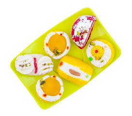 Indian Traditional Bengali Sweet Food Also Know as Bangla Sweet or Bengali Dessert isolated on White Background