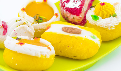 Indian Traditional Bengali Sweet Food Also Know as Bangla Sweet or Bengali Dessert isolated on White Background