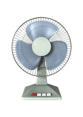 3D Rendering Desk Fan on White