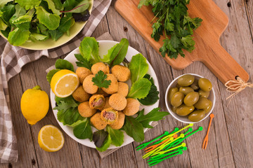 Ascoli stuffed olives. 