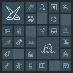 Modern, simple, dark vector icon set with home, nature, light, spotlight, person, bank, scene, hat, customer, supermarket, store, cart, education, animal, communication, mushroom, architecture,  icons