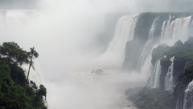 Iguazu Falls on the border of Argentina and Brazil.