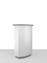 Single Tribune, Table, Counter. 3D rendering