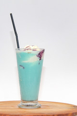 milkshake on a wooden table