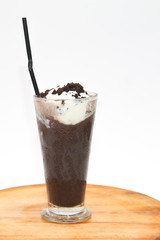 milkshake on a wooden table