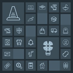Modern, simple, dark vector icon set with up, boy, man, board, sea, skateboard, concept, black, male, melody, chalkboard, white, estate, tune, row, seamark, home, alert, house, bell, musical,  icons