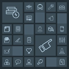 Modern, simple, dark vector icon set with container, money, meal, box, check, finger, coin, food, employee, delivery, up, equality, rent, step, metal, heart, aluminum, pay, employer, snack, love icons