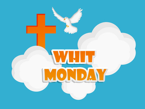 Illustration of elements of Whit Monday Background