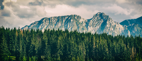 Giewont Mountain, Inspiring Mountains Landscape in summer Tatras, Poland - obrazy, fototapety, plakaty