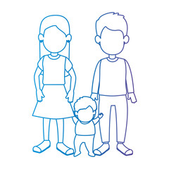 father and mother with baby vector illustration design