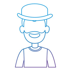 cute father with hat avatar character vector illustration design