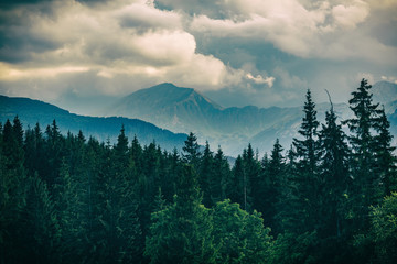 Inspiring Mountains Landscape, beautiful summer day in Tatras, Poland