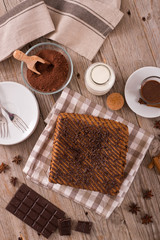 Chocolate cake. 