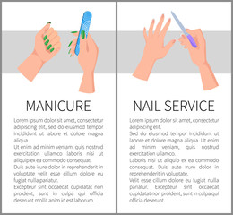 Manicure and Nail Service Promotional Posters