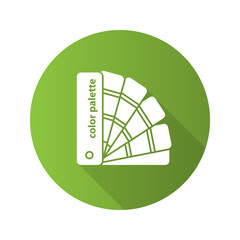 Color palette guide flat design long shadow glyph icon