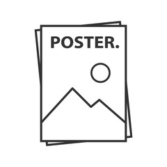 Poster template linear icon