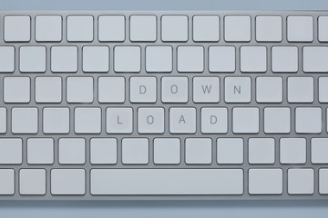 words down load on the computer keyboard with others keys deleted