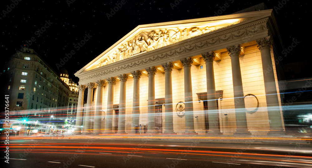 Wall mural cathedral at night