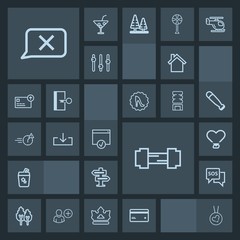 Modern, simple, dark vector icon set with environment, cocktail, sign, tree, mobile, help, doorknob, page, telephone, workout, fashion, juice, danger, forest, fitness, summer, room, sport, heart icons