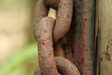 Rusty Chain Close Up