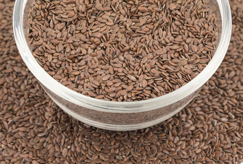 Organic Flax Seeds Also Know as Alsi, Linum usitatissimum or linseed