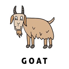 Goat cute cartoon