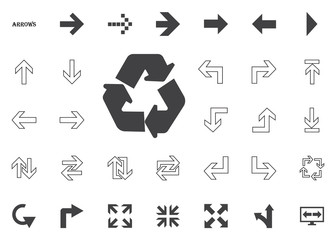 Circular arrows icon. Arrow vector illustration icons set.