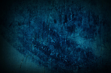 Dramatic dark turquoise old wall - background for your grunge design