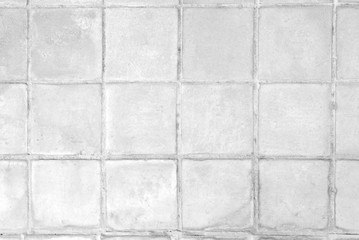 White bricks tile seamless background and texture