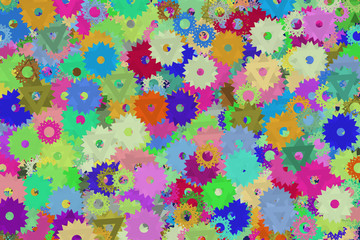 Abstract geometric star pattern, colorful & artistic for graphic design, catalog, textile or texture printing & background.