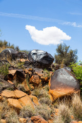 The rocky outcrops of the Free state near Kimberly, South Africa.