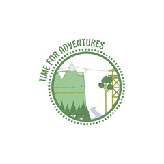Time for adventures stamp.