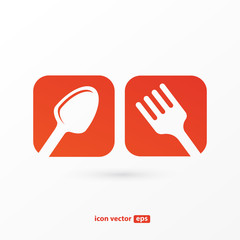 Business food and drink concept. Vector cutlery illustration