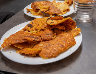 Socca the specialty of Nice, France.