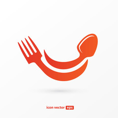 Business food and drink concept. Vector cutlery illustration