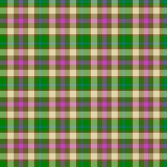 Beautiful tartan gingham checkered traditional seamless green pattern