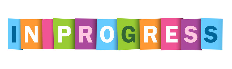 IN PROGRESS letters banner